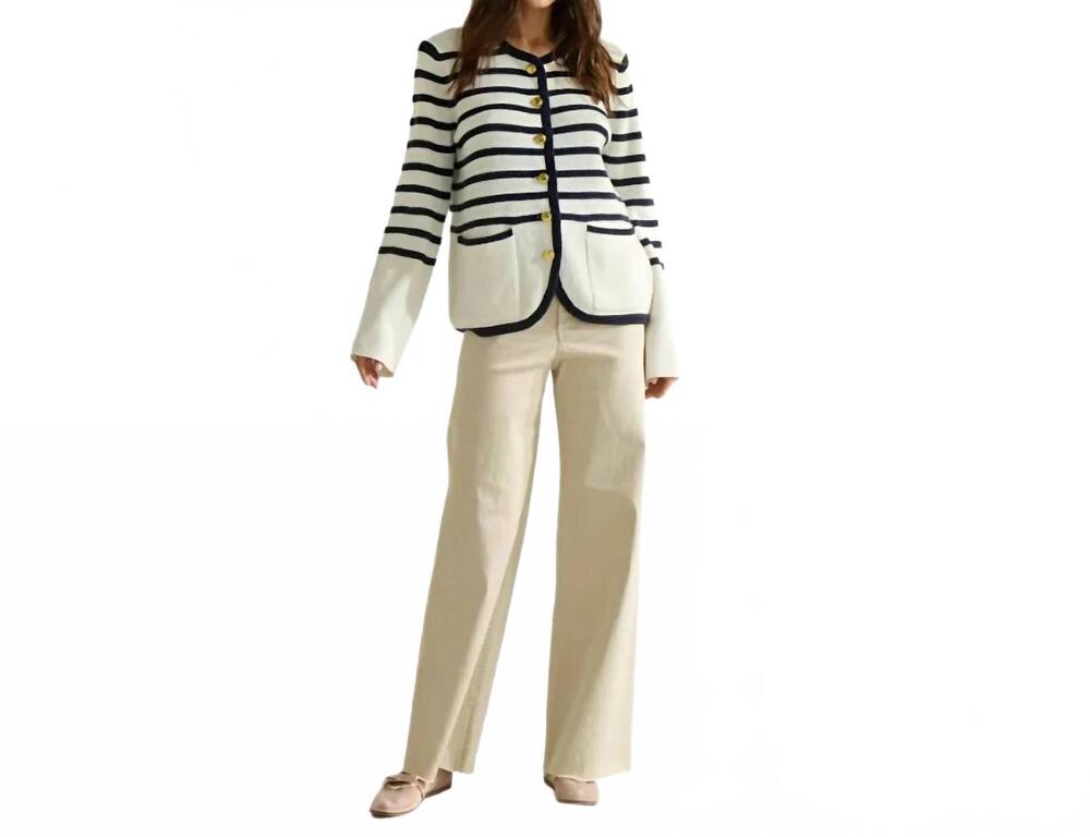 NEW ABLE women's sweater cardigan in striped